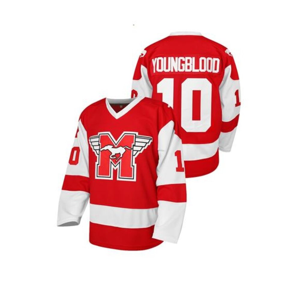 New Youngblood Hamilton Mustangs Hockey Jersey - Red/White Men's Fan Gear